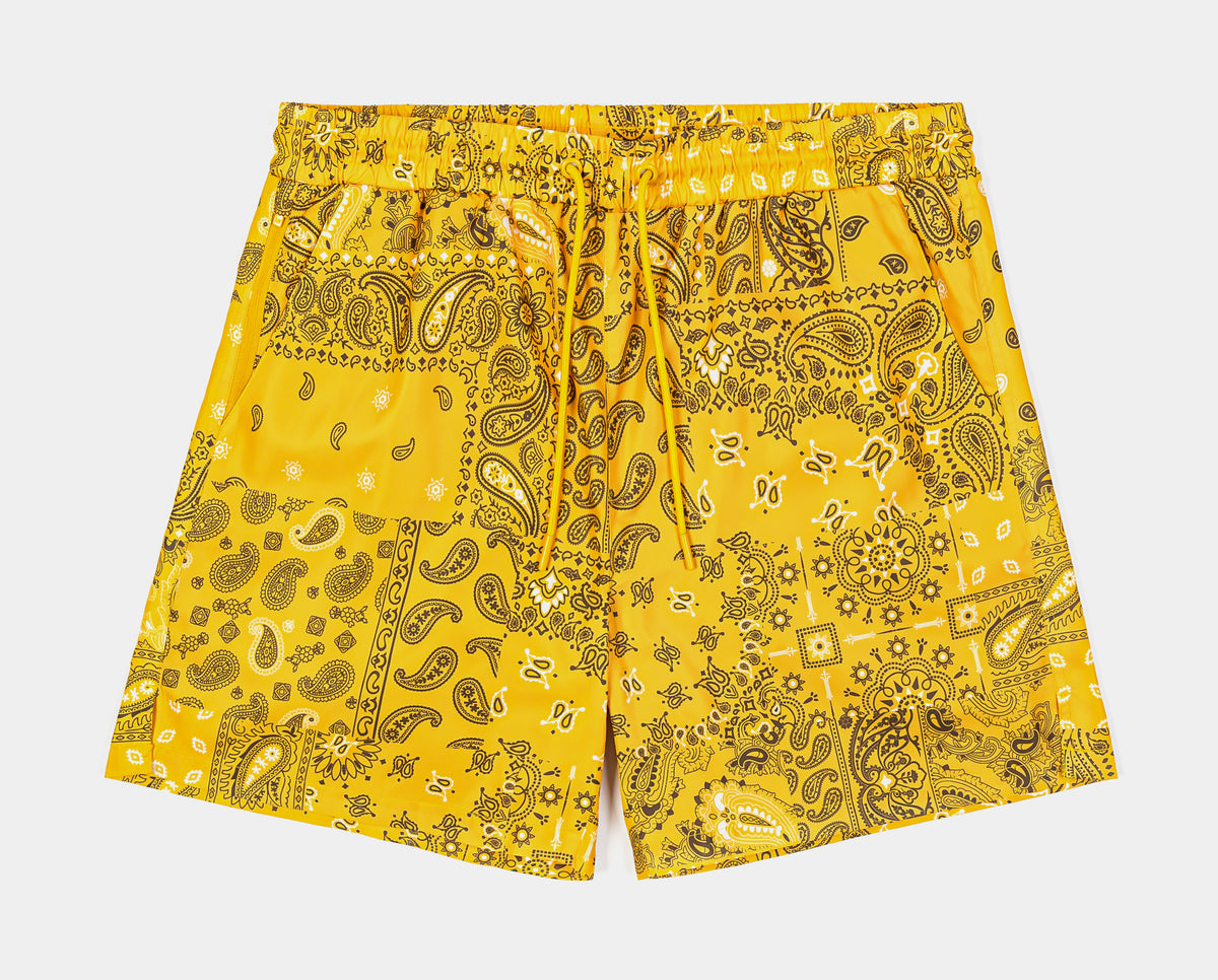 Paisley Hybrid Mens Shorts (Yellow)