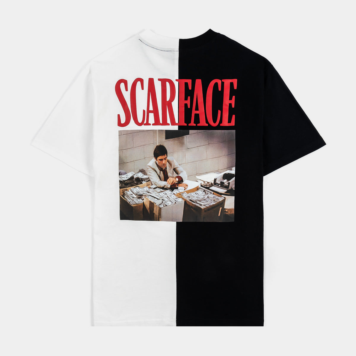 SP x Scarface TM Split Mens Short Sleeve Shirt (Black/White)