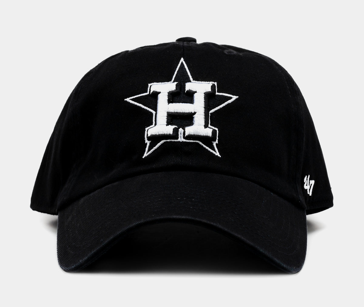 47 Brand Houston Astros Clean up Dad Hat Cap Black/White