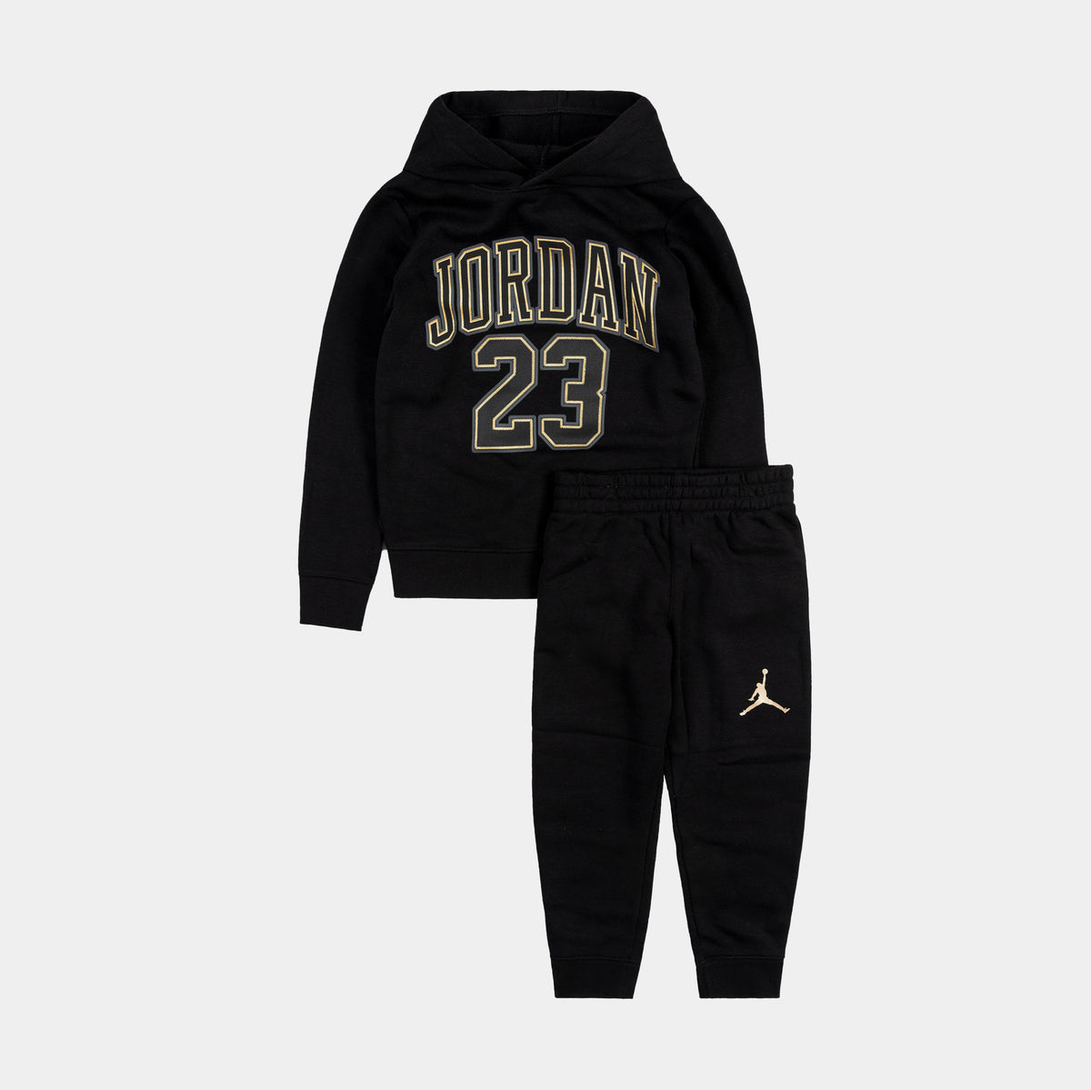 Jersey 23 Pullover and Jogger Preschool Set (Black/Yellow)