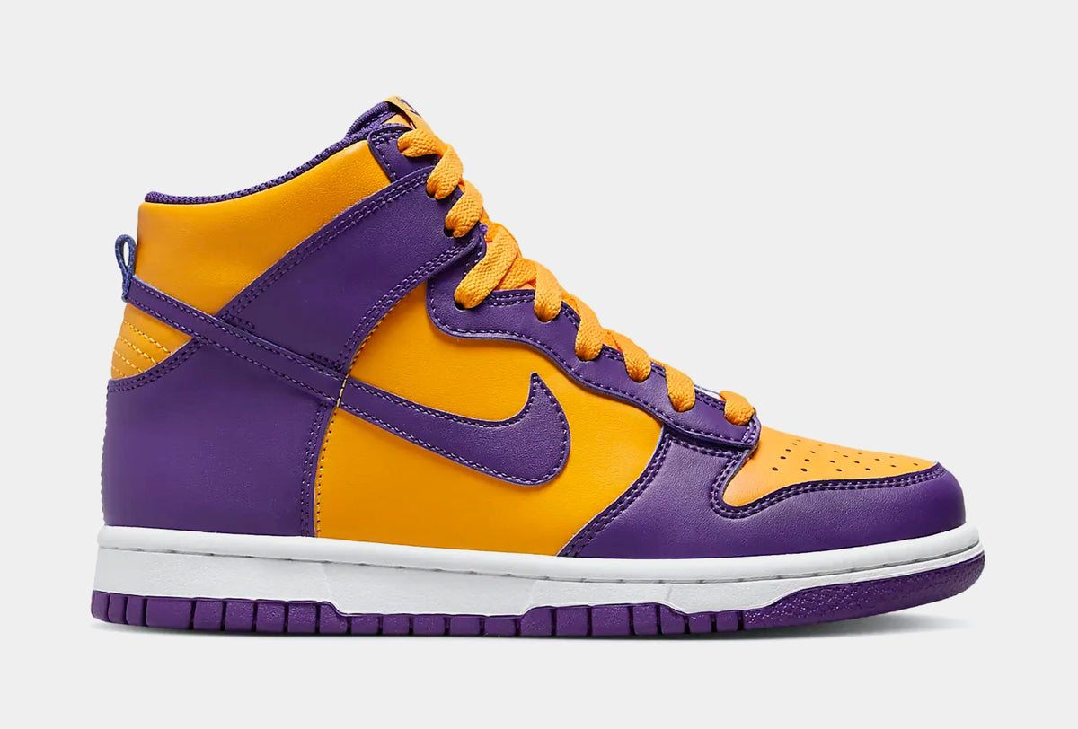 Nike Dunk High Grade School Lifestyle Shoes Purple Yellow