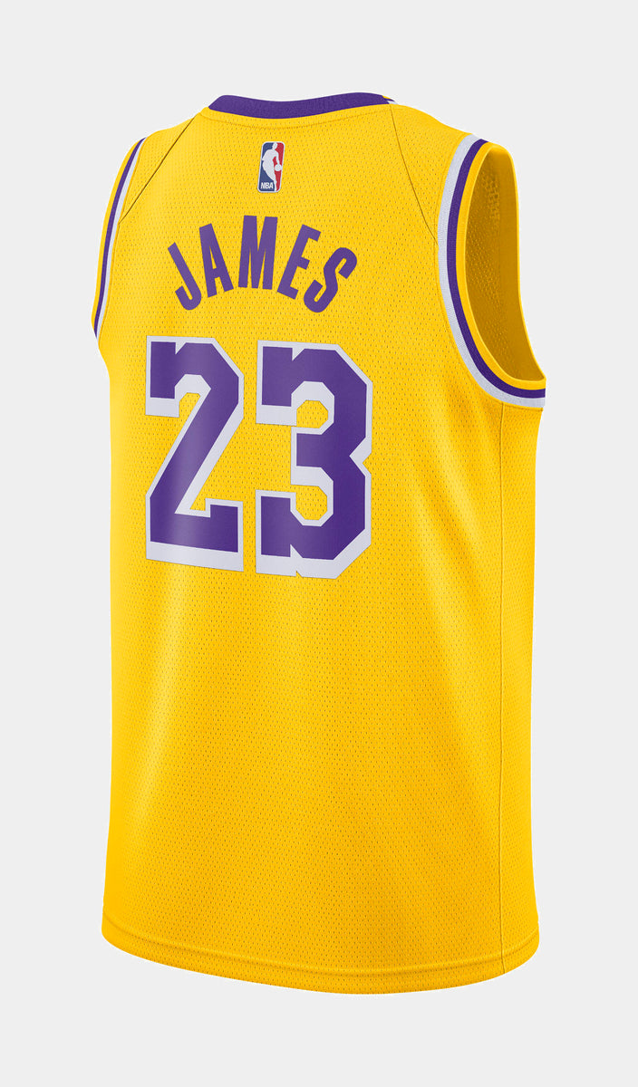 Nike NBA Los Angeles Lakers LeBron James Lore Series Yellow Jersey