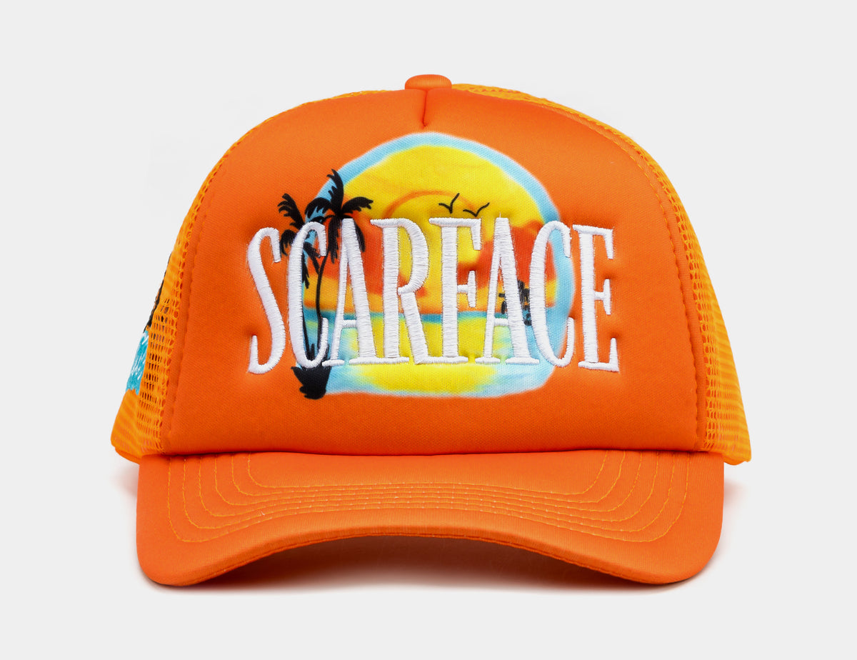 Orange Mens Palace Palace Trucker Logo Scarface SP x Shoe Shoe – Hat SFTH03