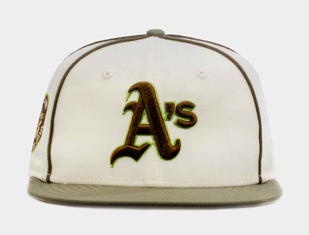 New Era Shoe Palace Exclusive Green Chrome Oakland A's 59Fifty Mens Fitted  Hat 70719913