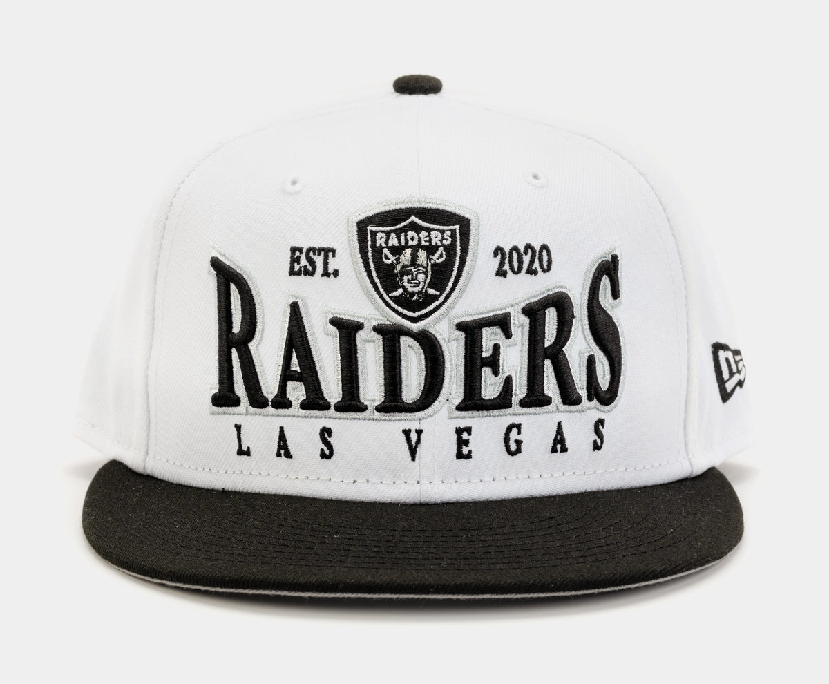 Men's Las Vegas Raiders New Era White/Black Sparky Original 9FIFTY Snapback  Hat