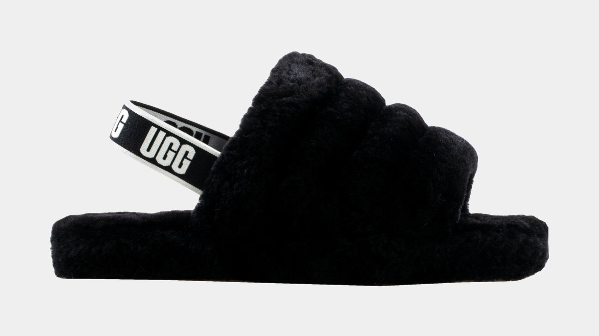 UGG Fluff Yeah Grade School Slide On Sandal Black 1098494K BLK