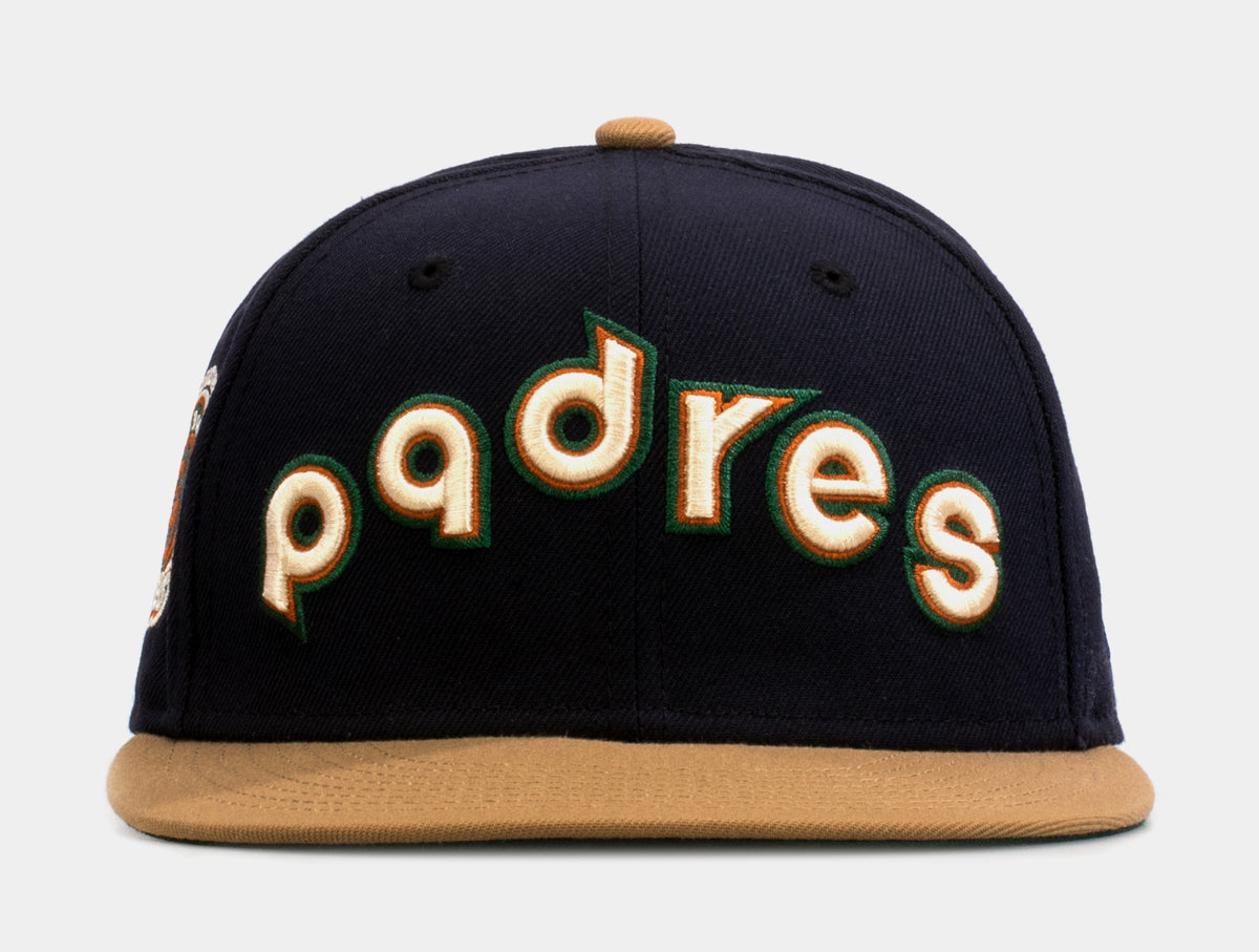 New Era Shoe Palace Exclusive San Diego Padres at The Park 59FIFTY Mens Fitted Hat (White/Brown)