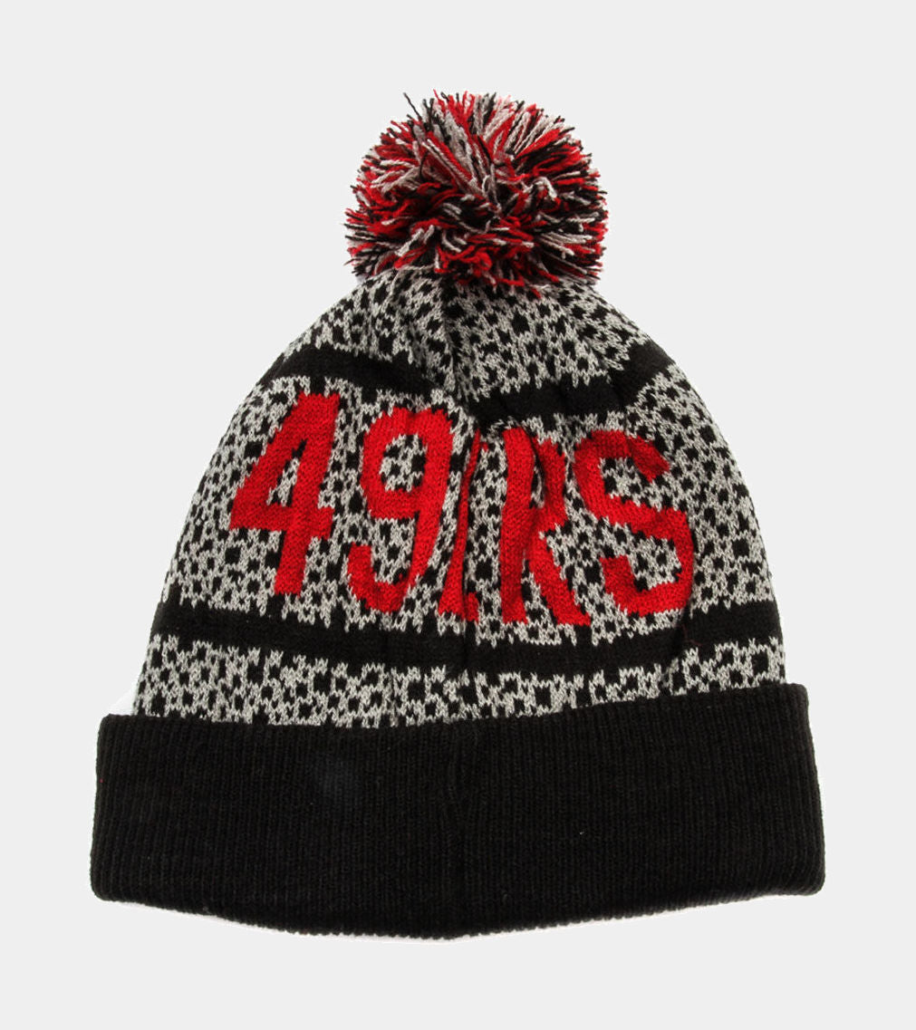 47 San Francisco 49ers Bedrock Pom Beanie Beige F-BDRCK27ACE-GYB