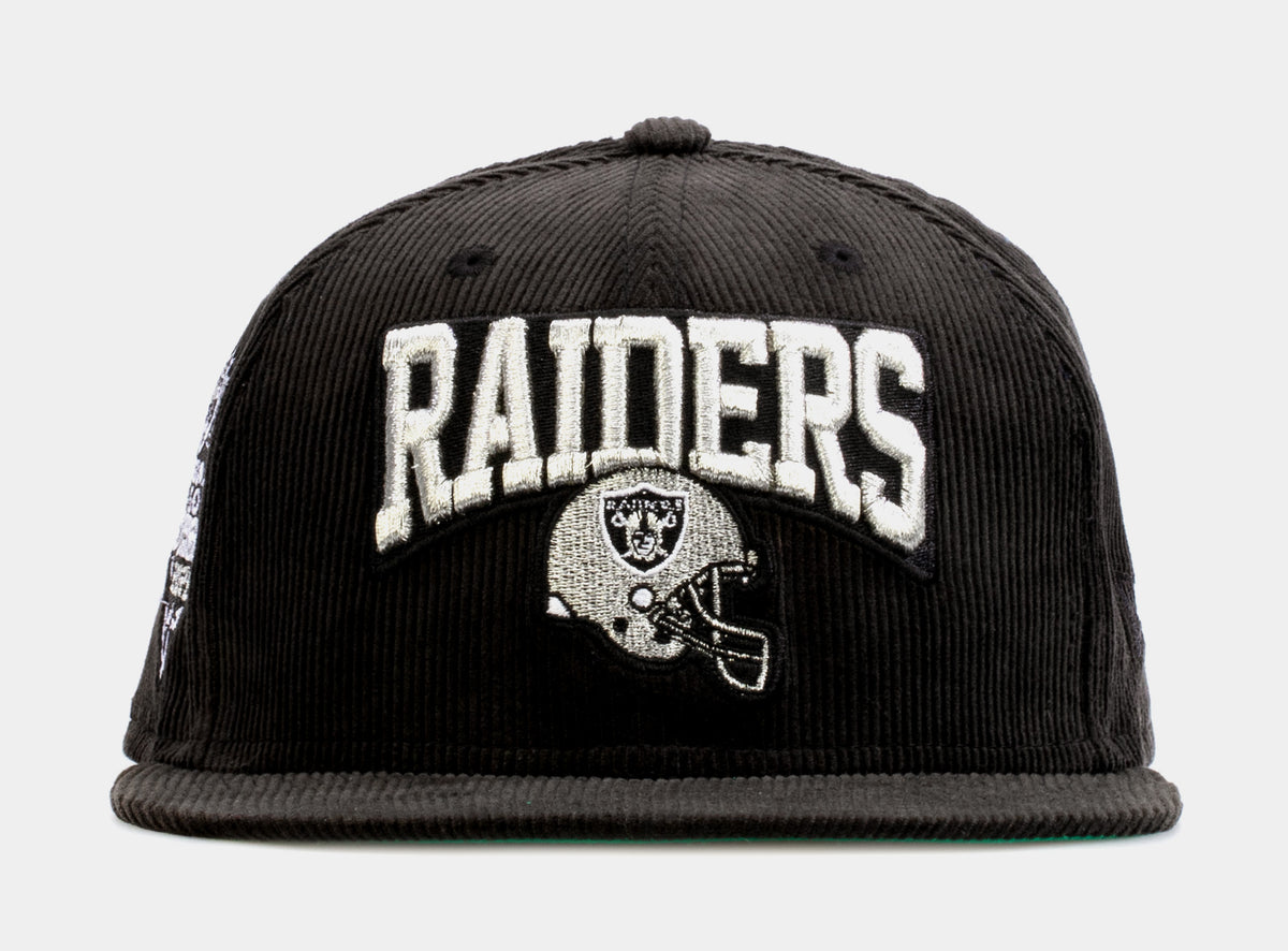 SP Exclusive Black Corduroy Las Vegas Raiders 59Fifty Mens Fitted Hat  (Black)