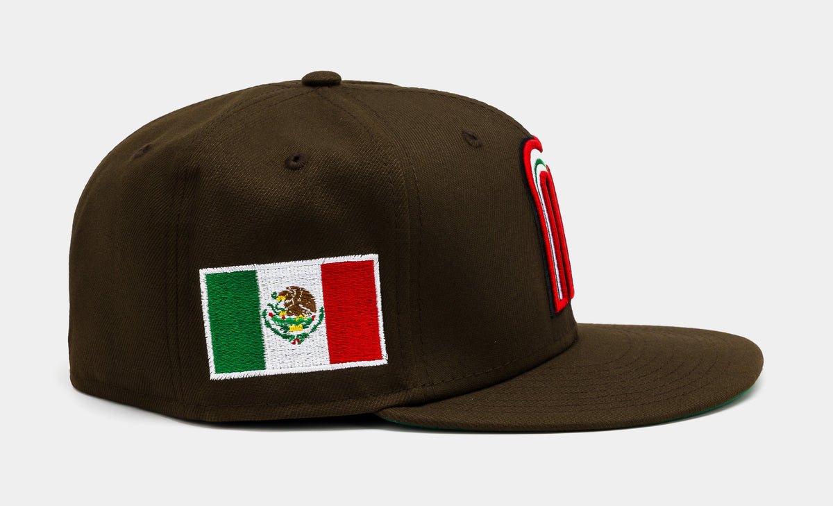 New Era Shoe Palace Exclusive Mexico 59Fifty Fitted Mens Hat Brown 