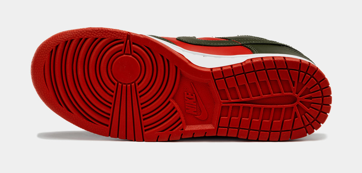 Nike Dunk Low Mystic Red/Cargo Khaki/White Sneakers - Farfetch