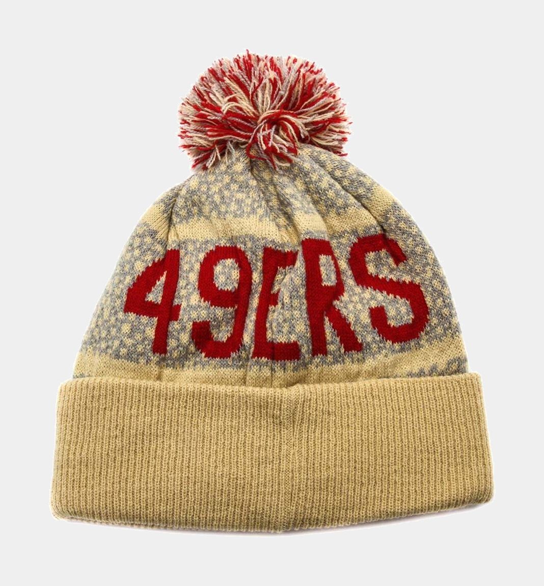 The 49ers NFL Beanie with Faux Fur Pom