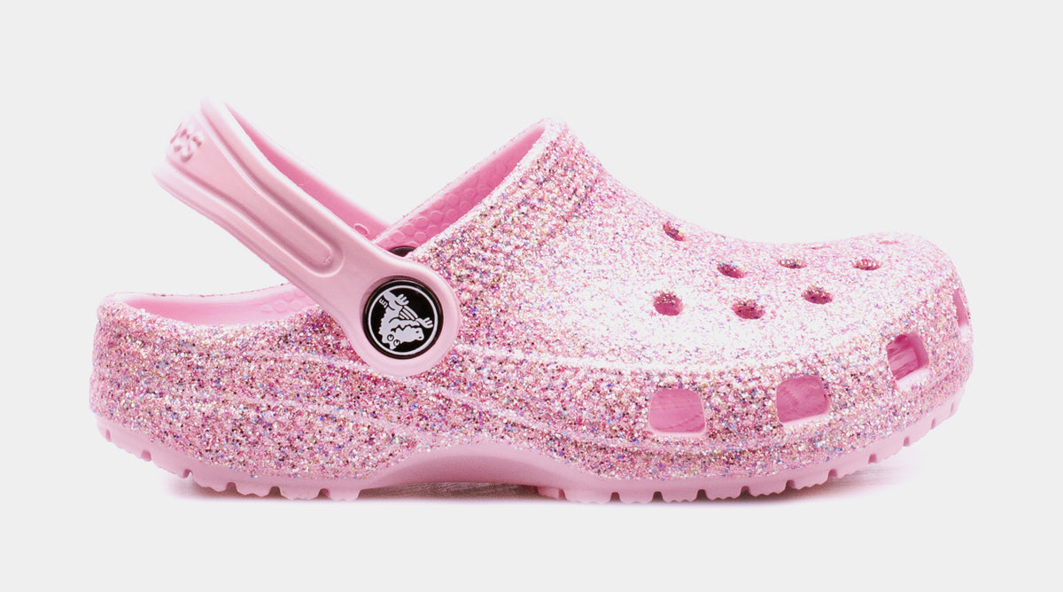 Crocs pink sale glitter