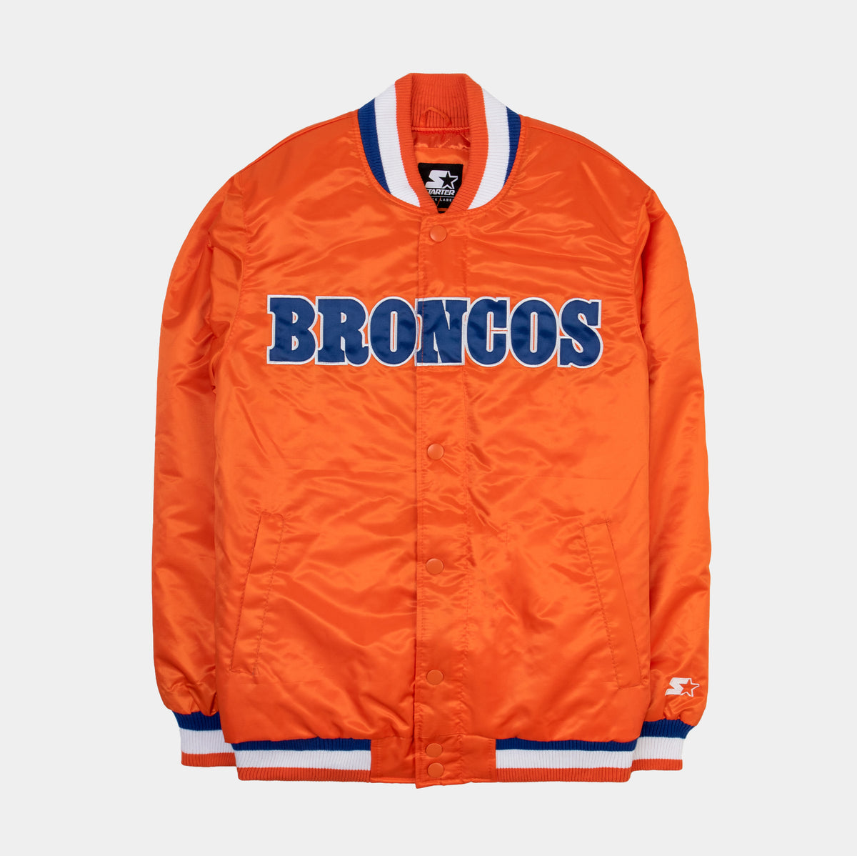 Starter Satin Orange Denver Broncos Prime Time Jacket - Jackets Expert