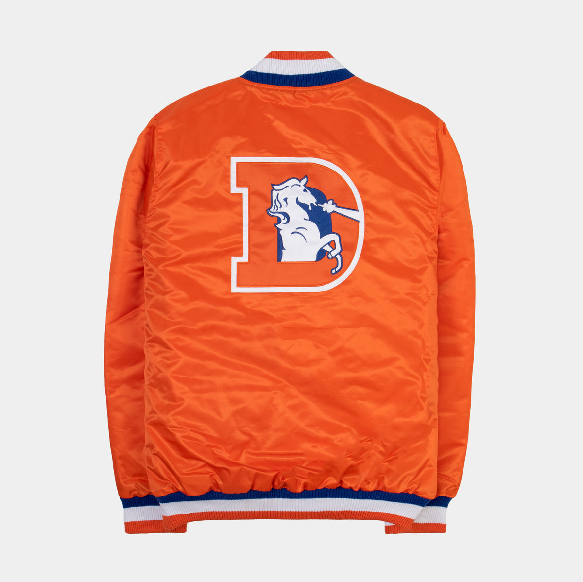 Denver Broncos Blue and Orange Satin Jacket