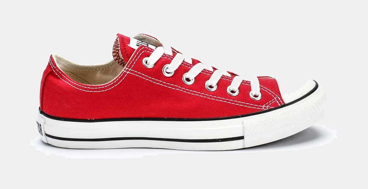 Adults Converse Chuck Taylor All Star Canvas Ox Core Sneakers in Red Size Men s 13 Women s 15 Medium