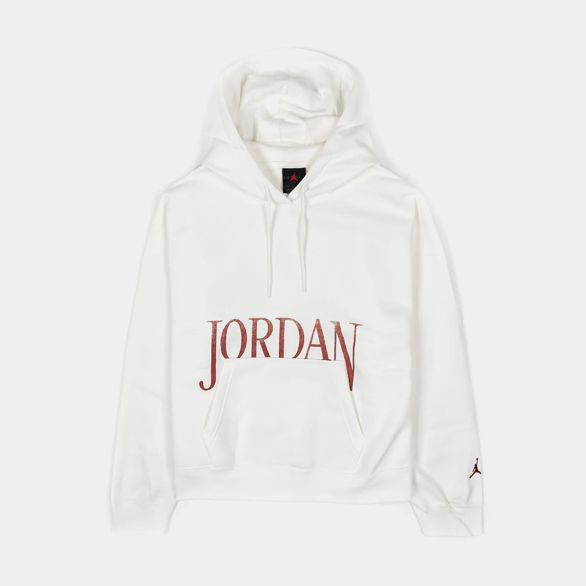 Jordan Brooklyn Fleece Pullover Womens Hoodie Beige Red FN5434-133