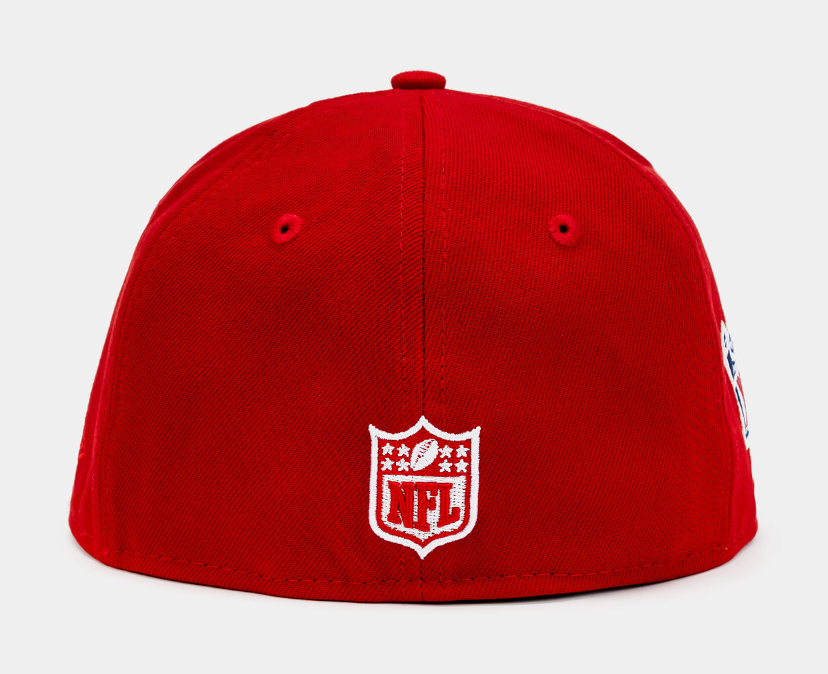 New Era Shoe Palace Exclusive San Francisco 49ers Script 9FORTY Trucker Mens Hat (White/Red)