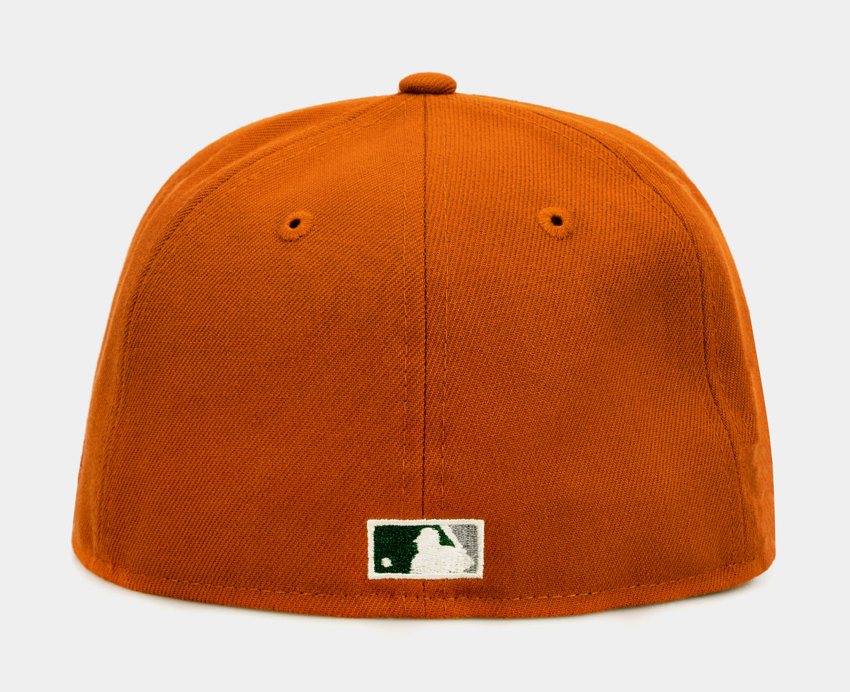 Just Caps Rust Orange Houston Astros 59FIFTY Fitted Hat, Black - Size: 7 5/8, MLB by New Era