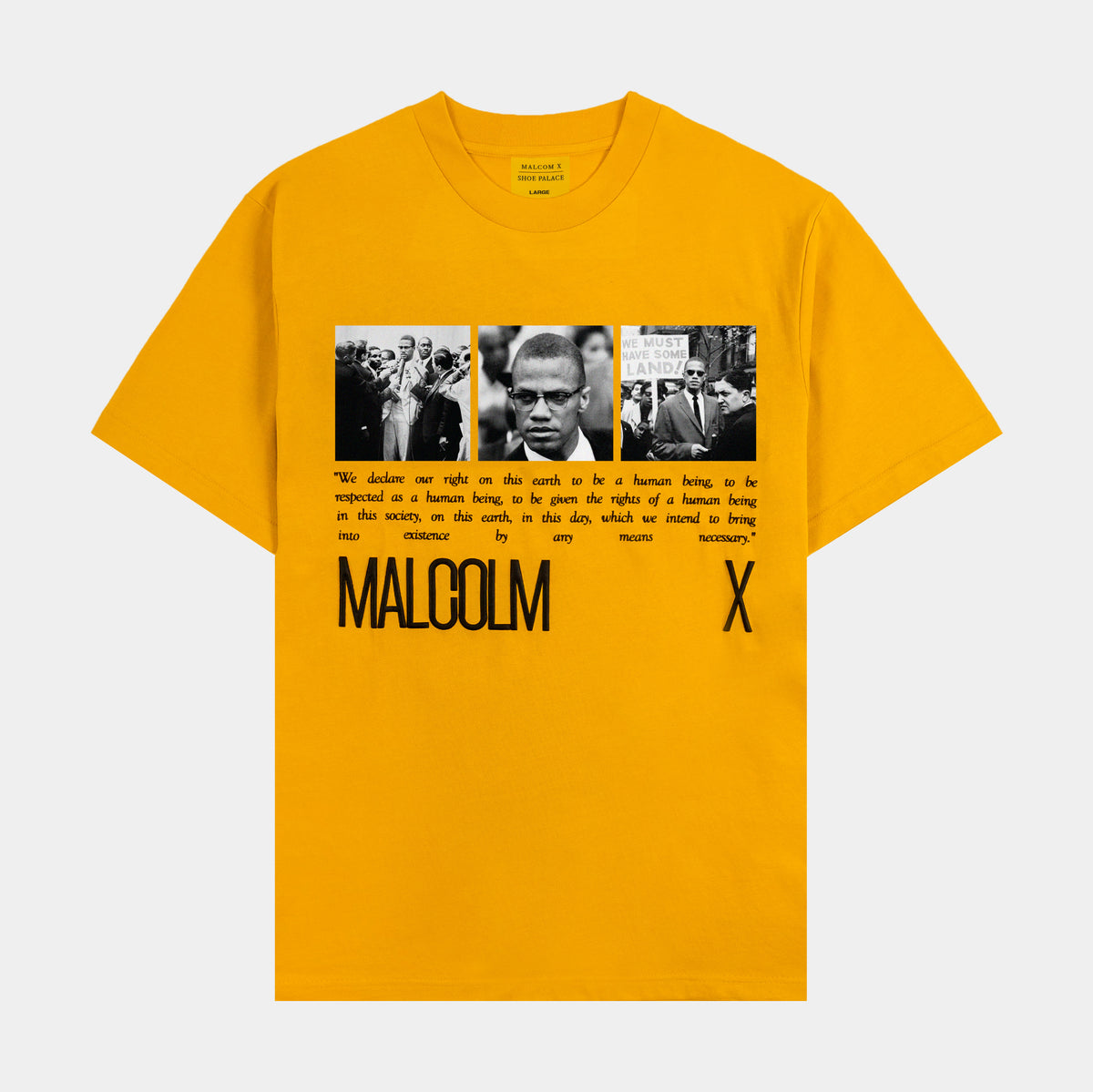SP x Malcolm X Our Rights Mens Short Sleeve Shirt (Yellow)