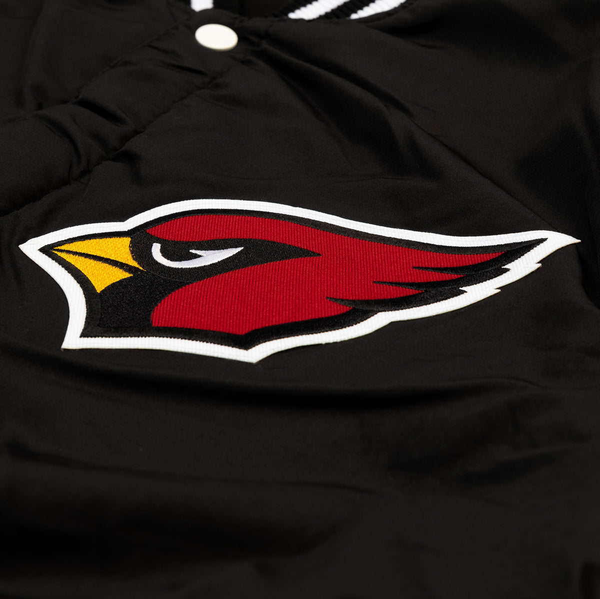 Arizona Cardinals Black and White Varsity Jacket - Victoria Jacket