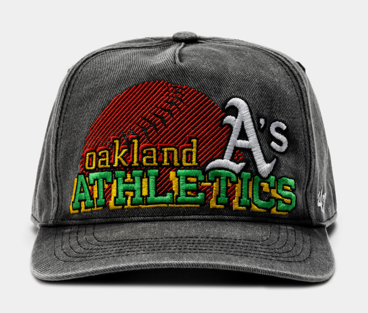 47 Oakland Athletics Bootleg '47 Hitch Snapback Mens Hat Black B