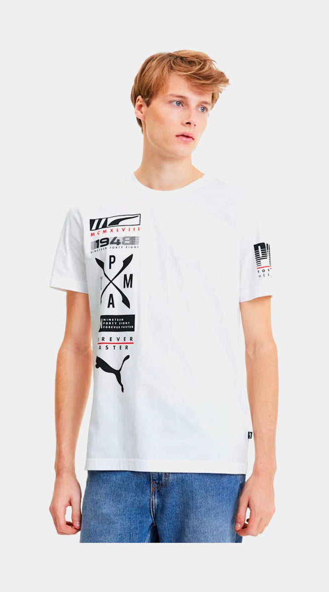02 T-Shirt Advanced Graphic Mens – PUMA Shoe 581914 Palace White