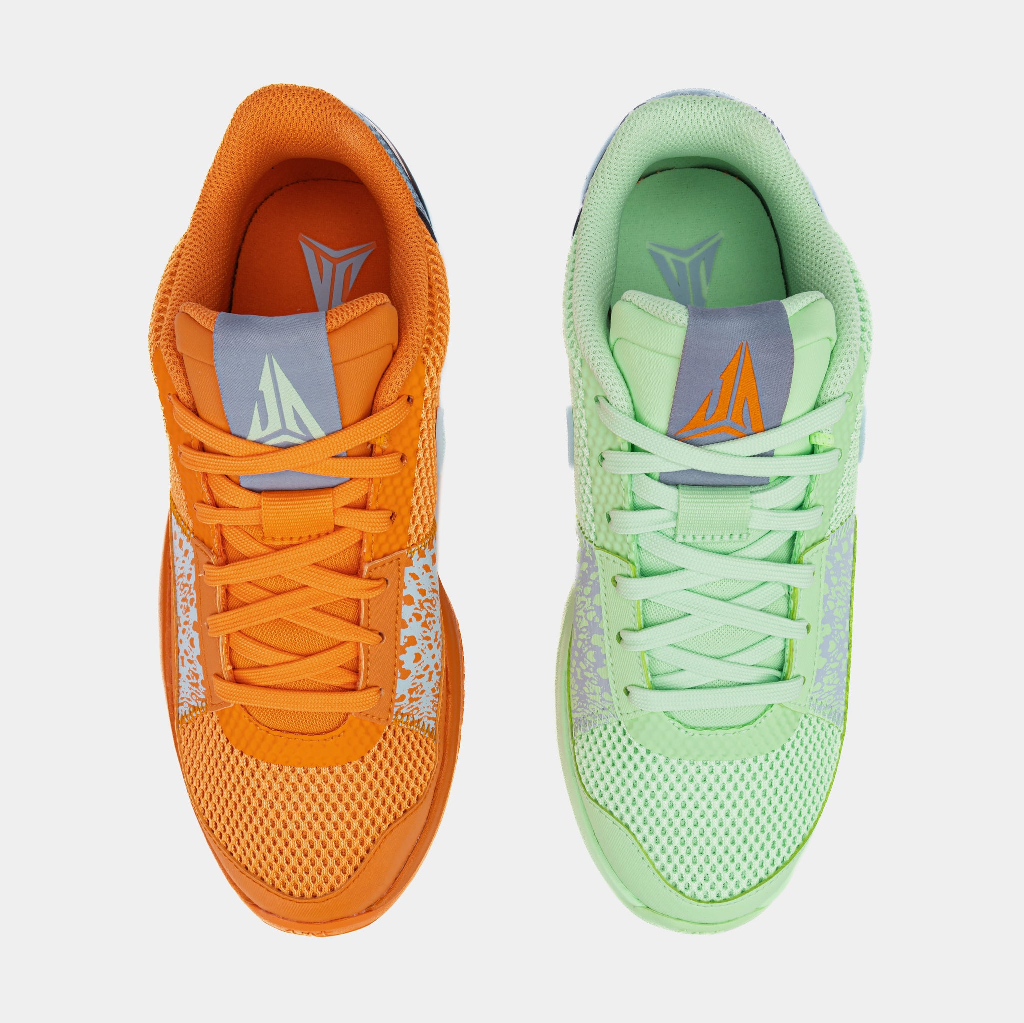 Lime green and orange nike shoes best sale