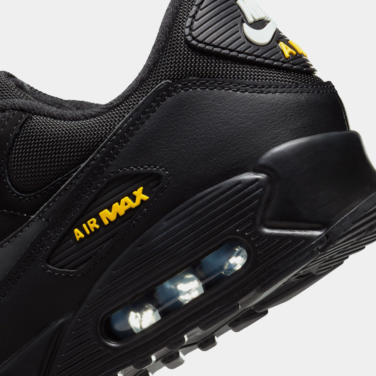 Nike Air Max 90 Black Speed Yellow Mens Running Shoes Black Yellow ...