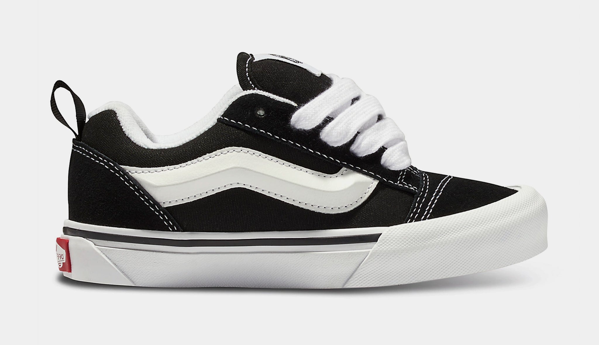 Knu Skool Grade School Skate Shoes Black White