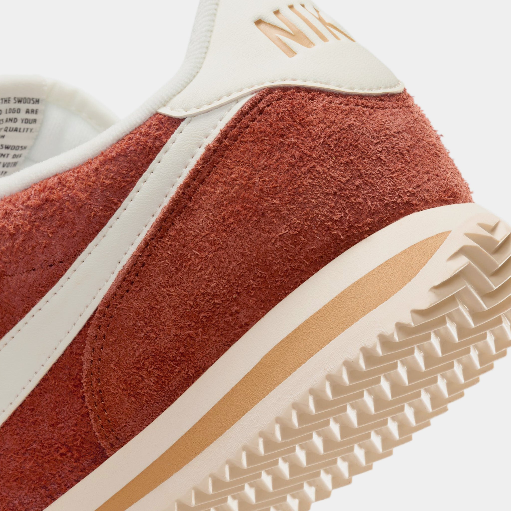 Cortez SE Suede Mens Running Shoes Dark Russet Flax Muslin Sail