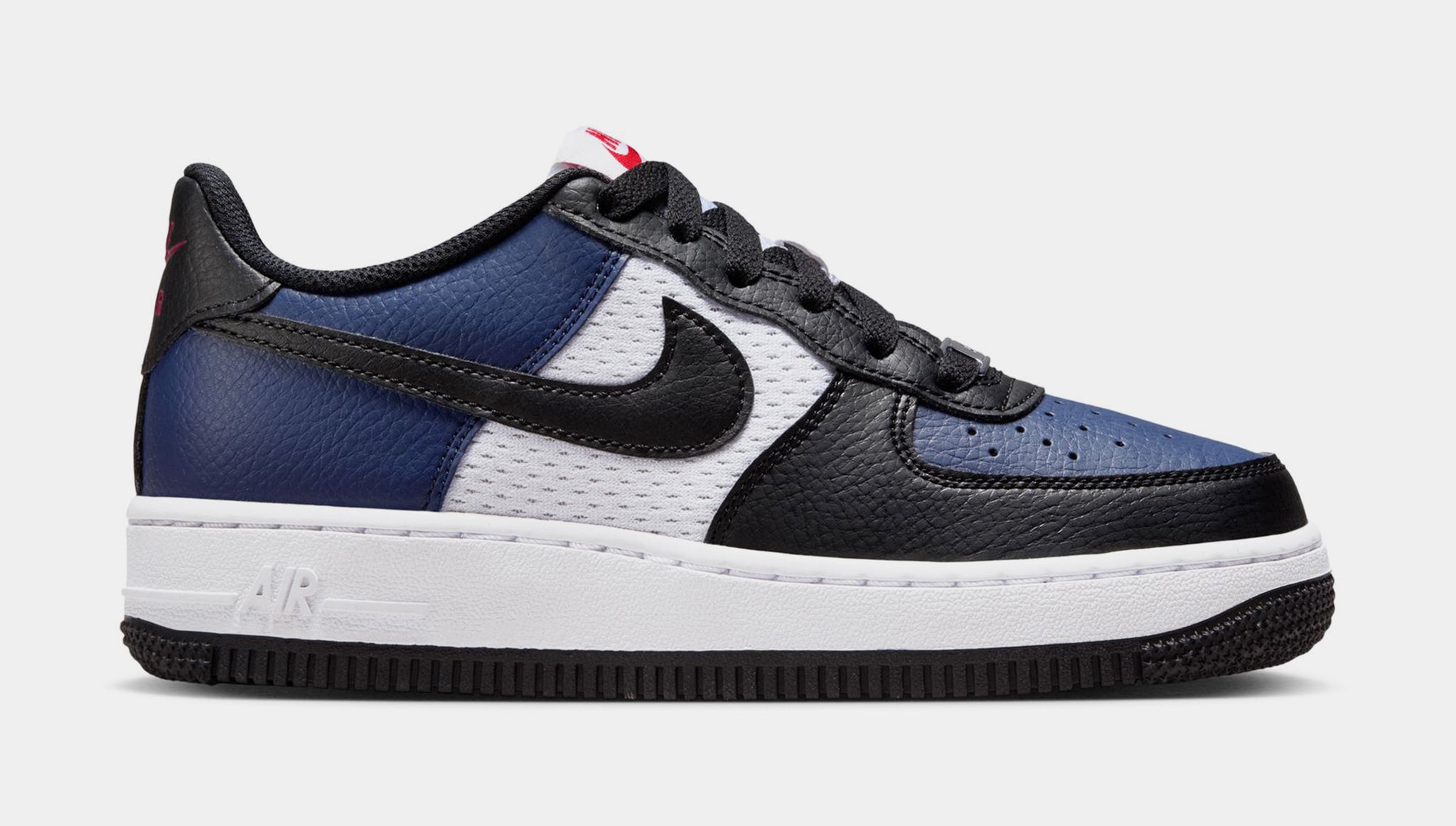 Air Force 1 Low Navy Grade School Lifestyle Shoes Midnight Navy Black Red