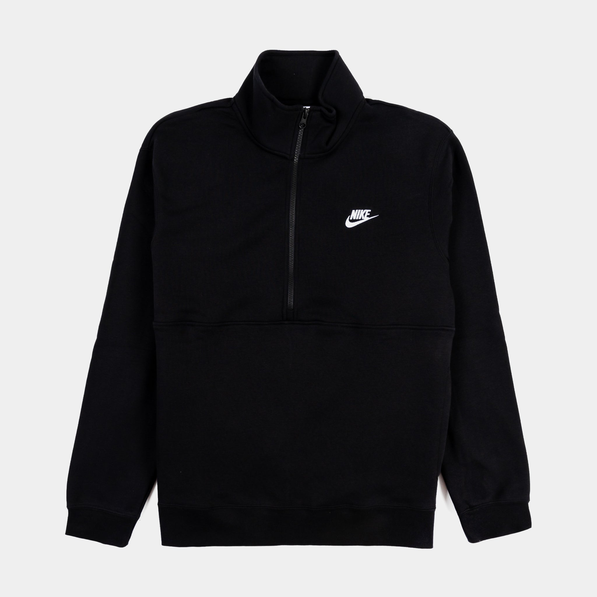 Nike half zip mens black sale