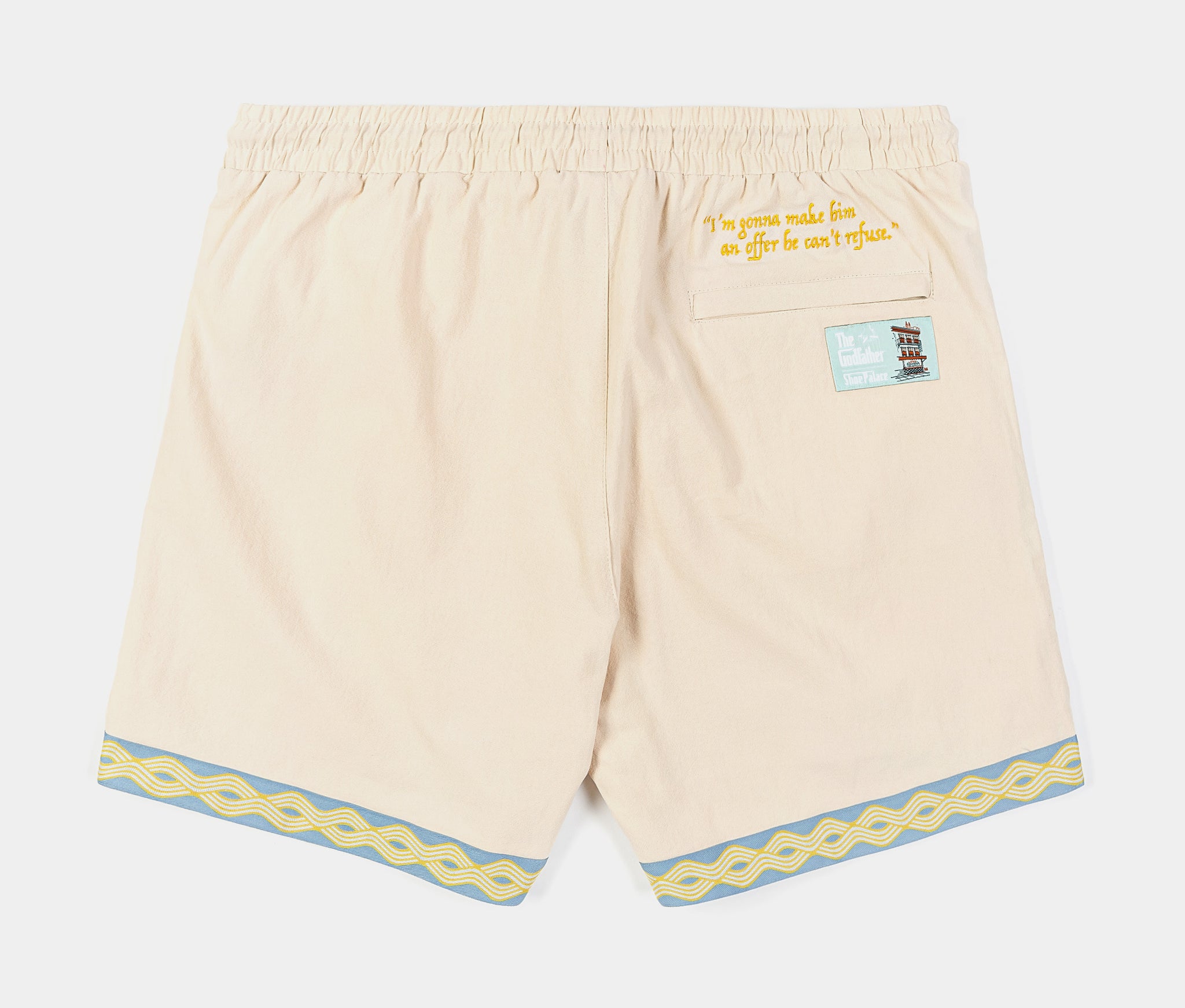 Men's yellow/cream shorts cheapest