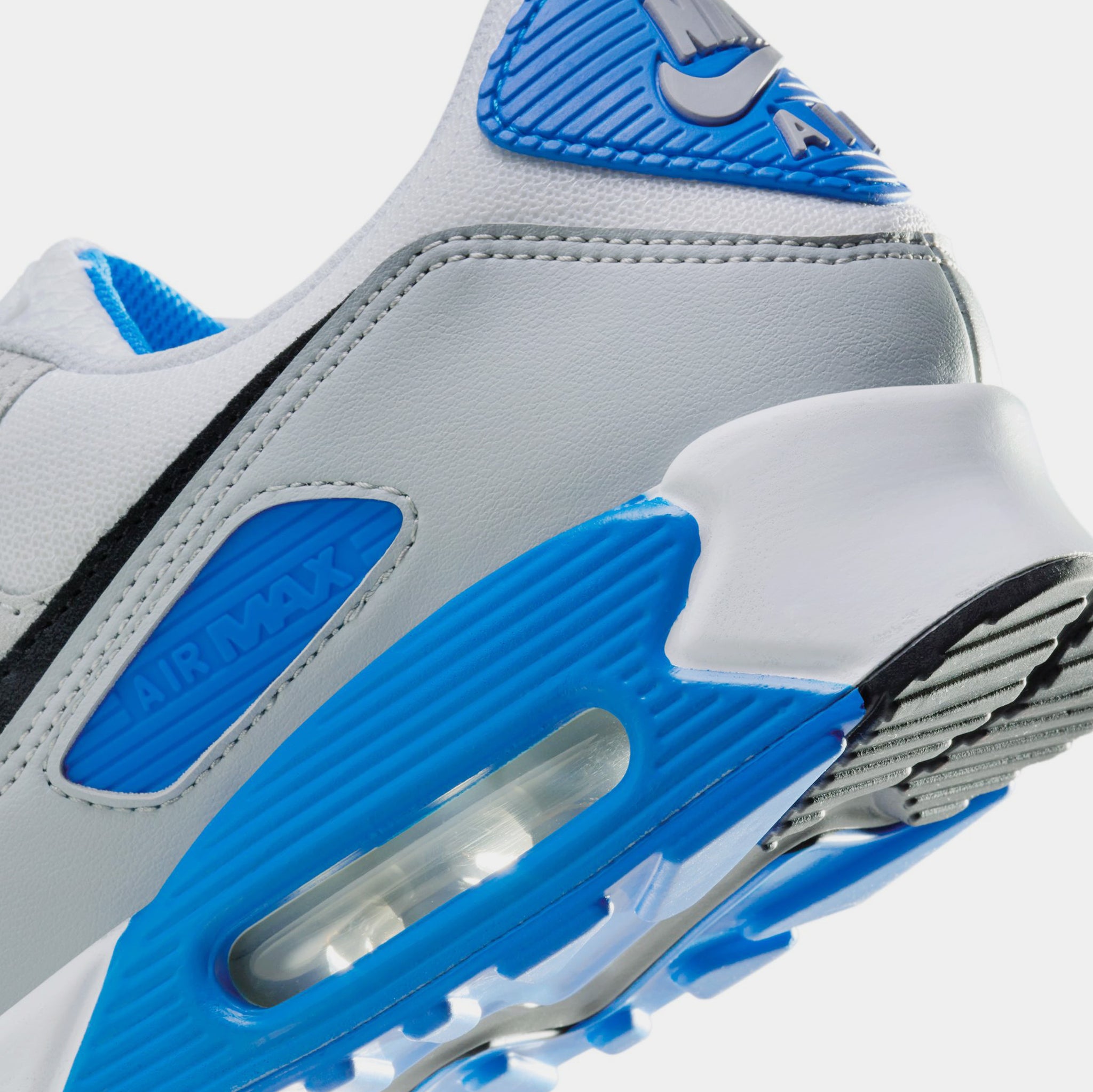 Air Max 90 Mens Lifestyle Shoes (White/Photo Blue/Pure Platinum/Black)
