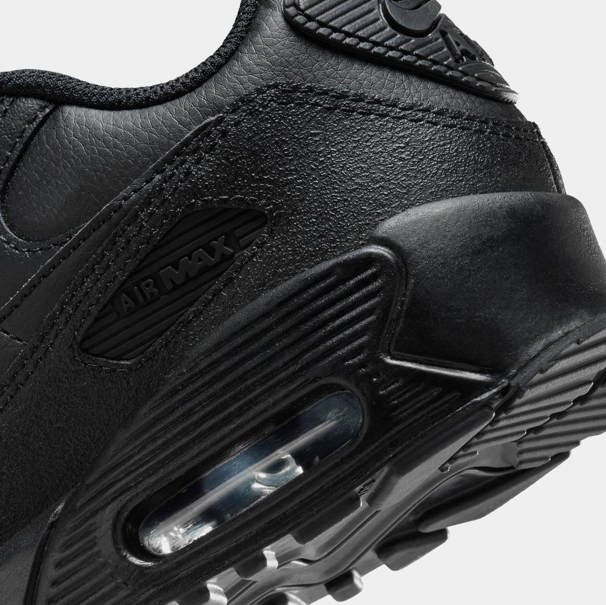 Nike Air Max 90 Triple Black Grade School Running Shoes Black White ...