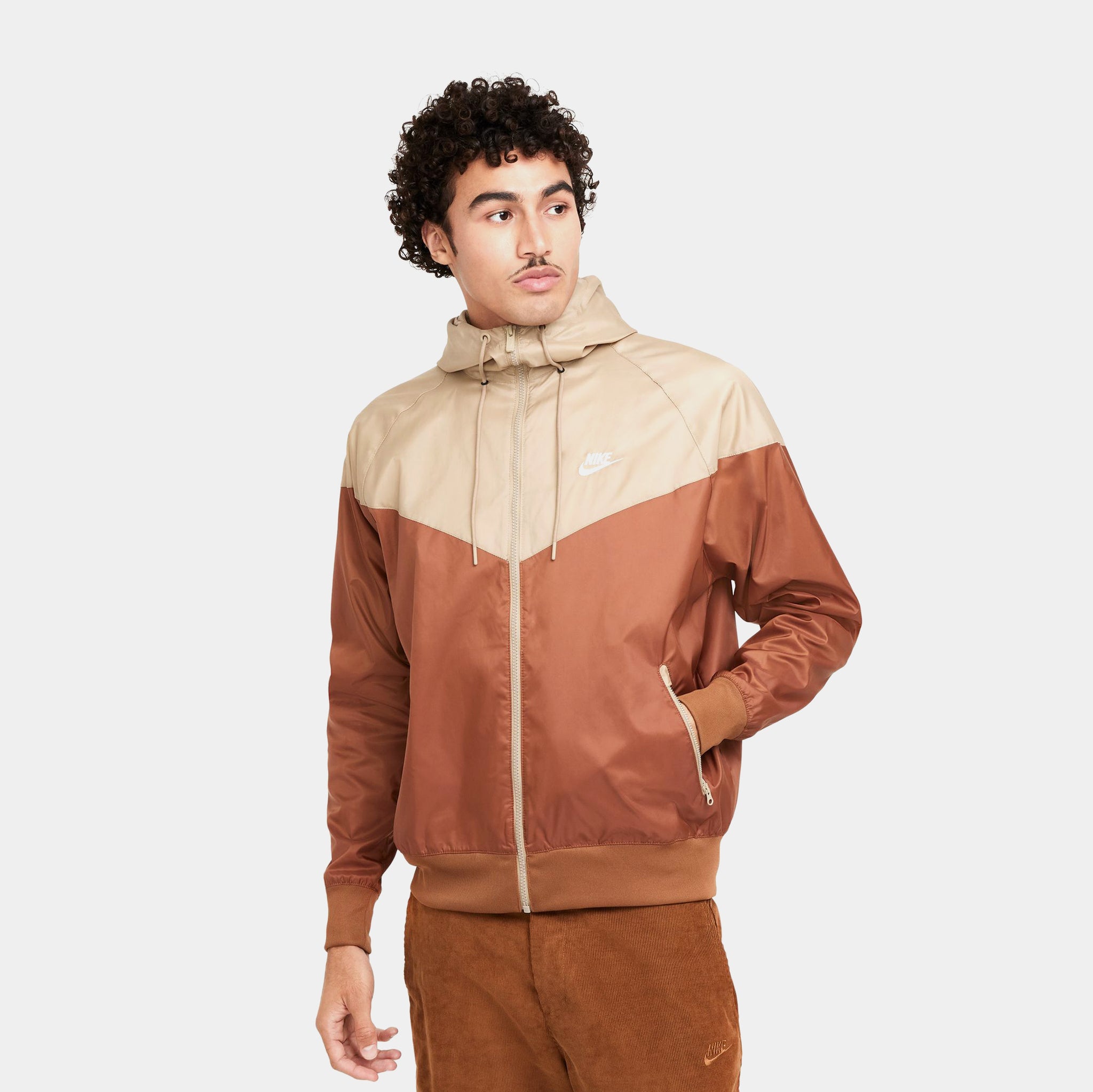 Nike NSW Windrunner Mens Jacket Khaki White DA0001 281 Shoe Palace