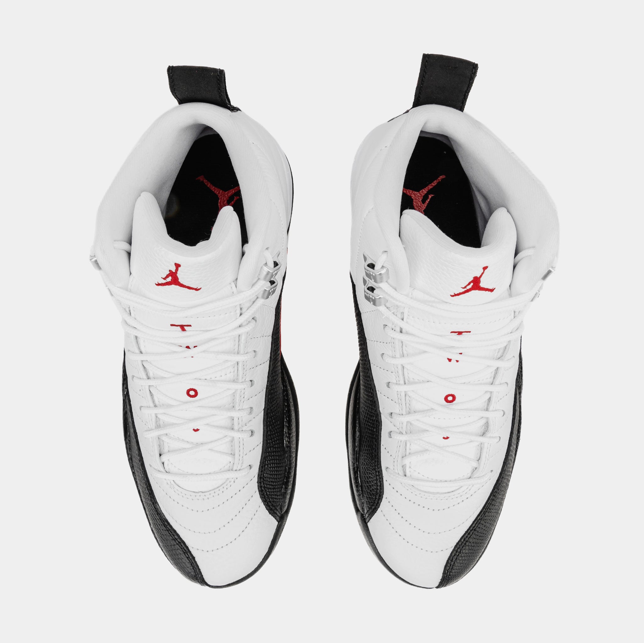 All white 12s with red best sale