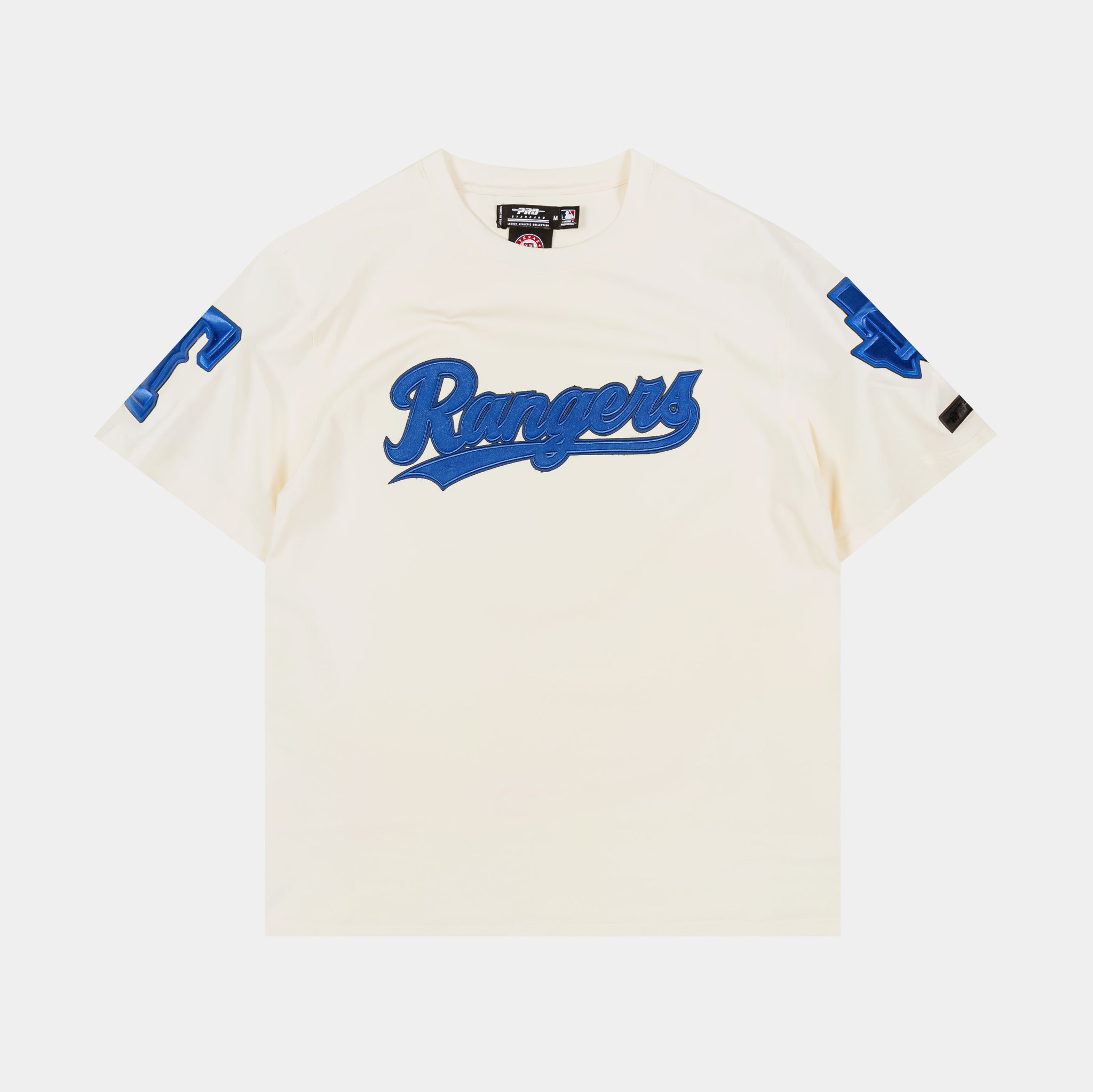 Texas Rangers Triple Tonal Mens Short Sleeve Shirt (Neutral/Blue)
