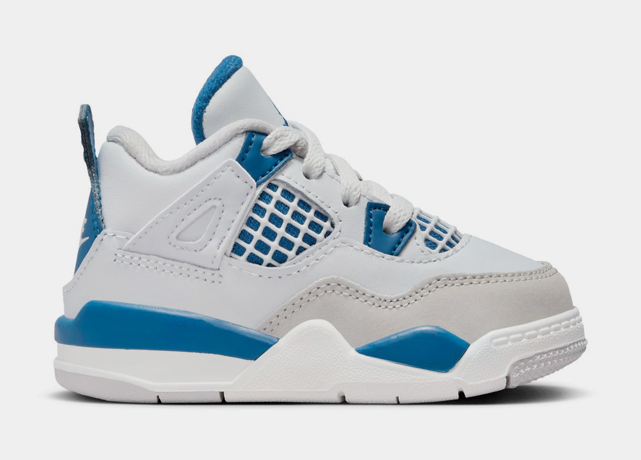Air Jordan 4 Retro Industrial Blue Infant Toddler Lifestyle Shoes (Off  White/Industrial Blue/Neutral Grey)