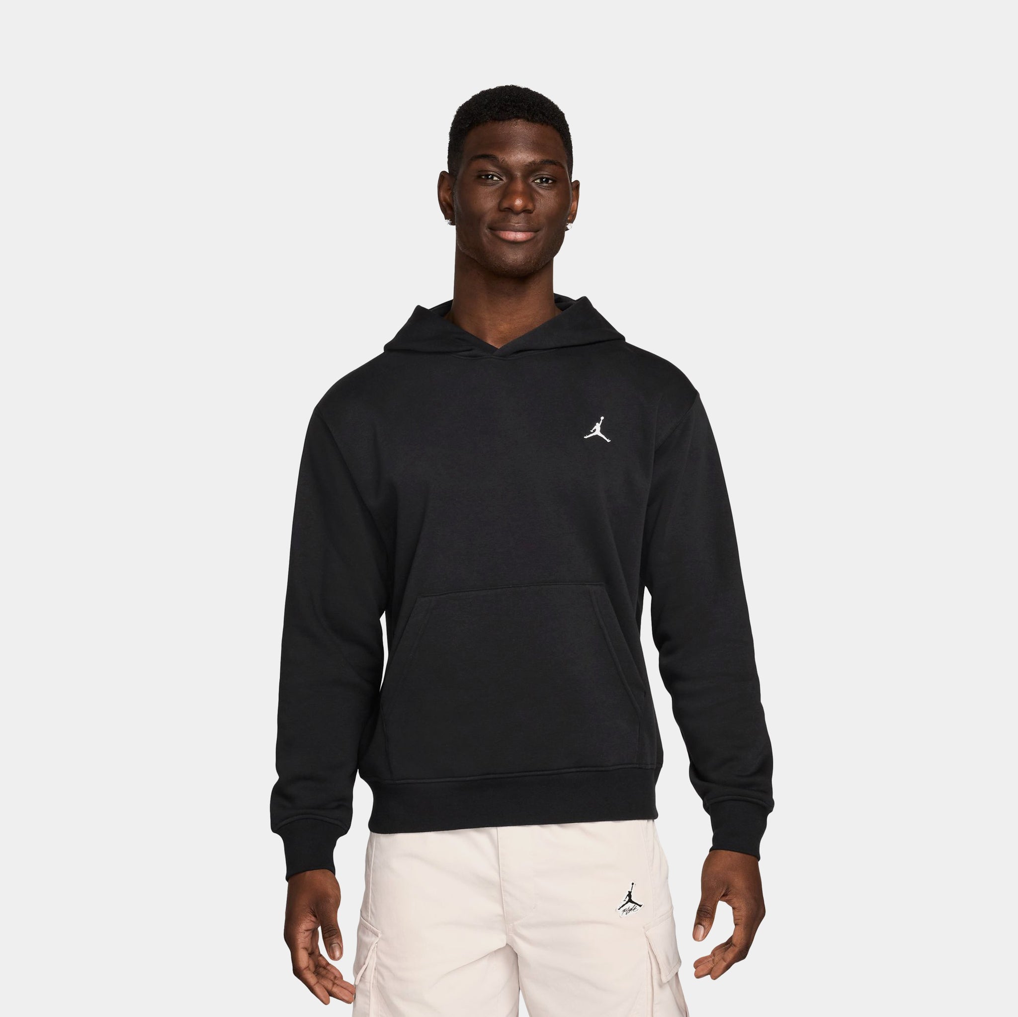 Brooklyn Fleece Pullover Mens Hoodie Black Black
