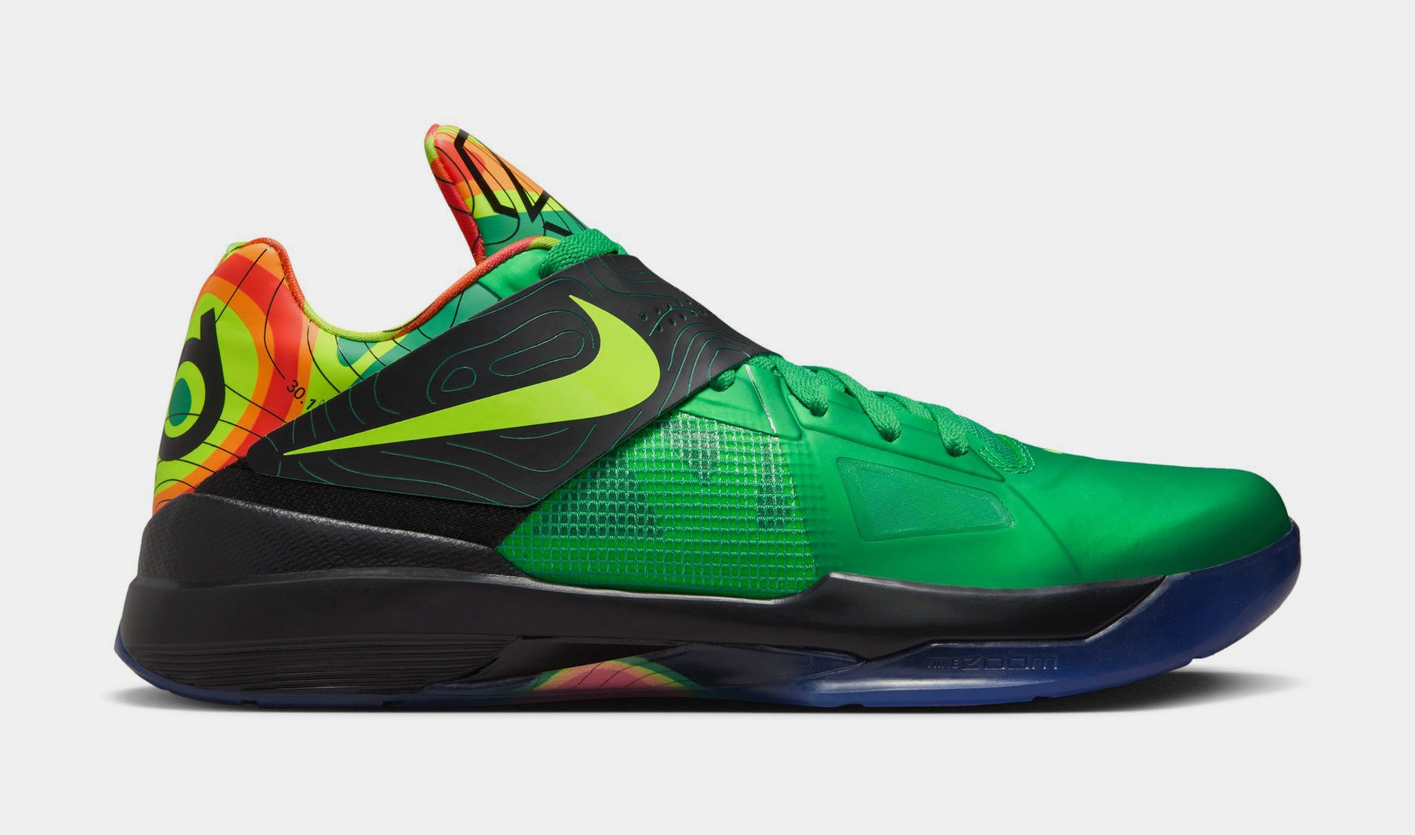 KD IV Weatherman Mens Basketball Shoes Lush Green Volt Black Team Orange Free Shipping