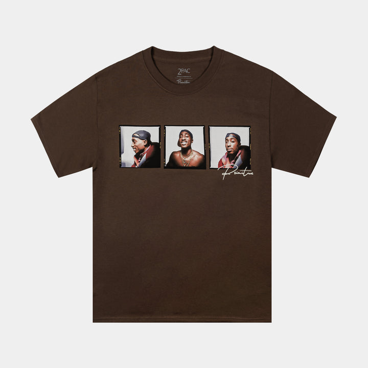 Brown & White Shortsleeve Tupac Shirt shops