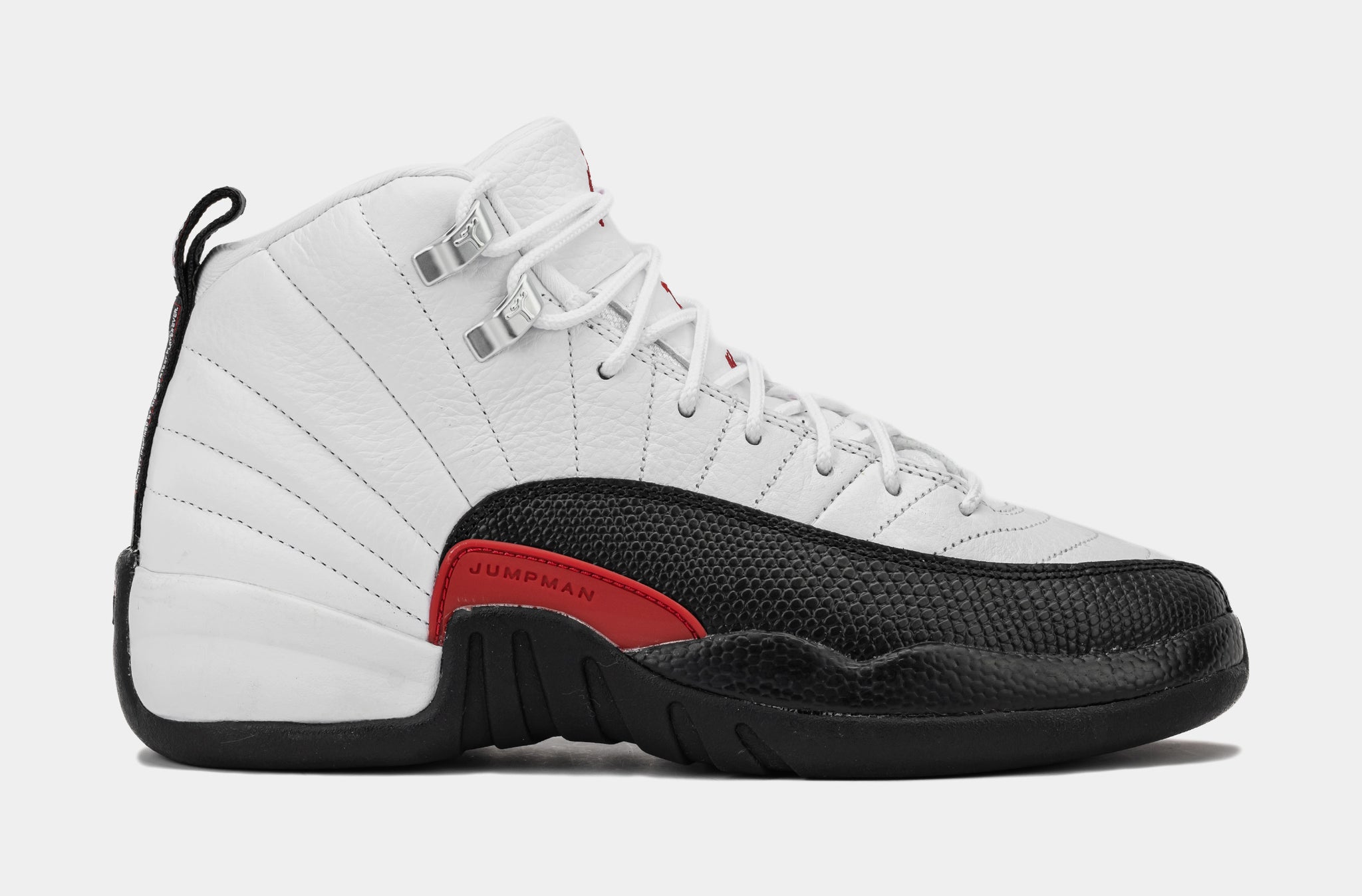 Air Jordan 12 Retro Taxi Flip GS Big Kids White Gym Red Black