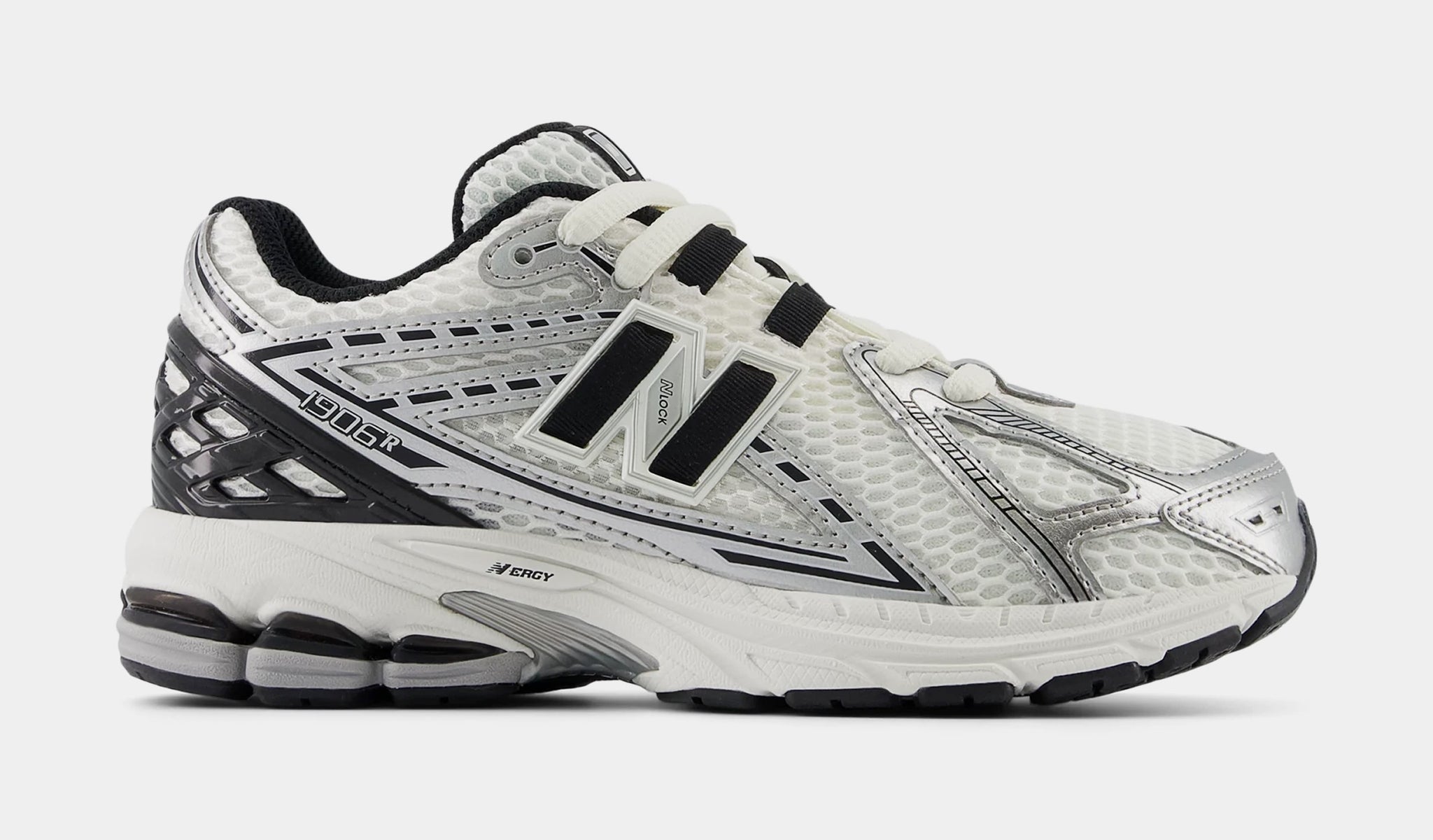 1906R Silver Preschool Running Shoes Silver Black