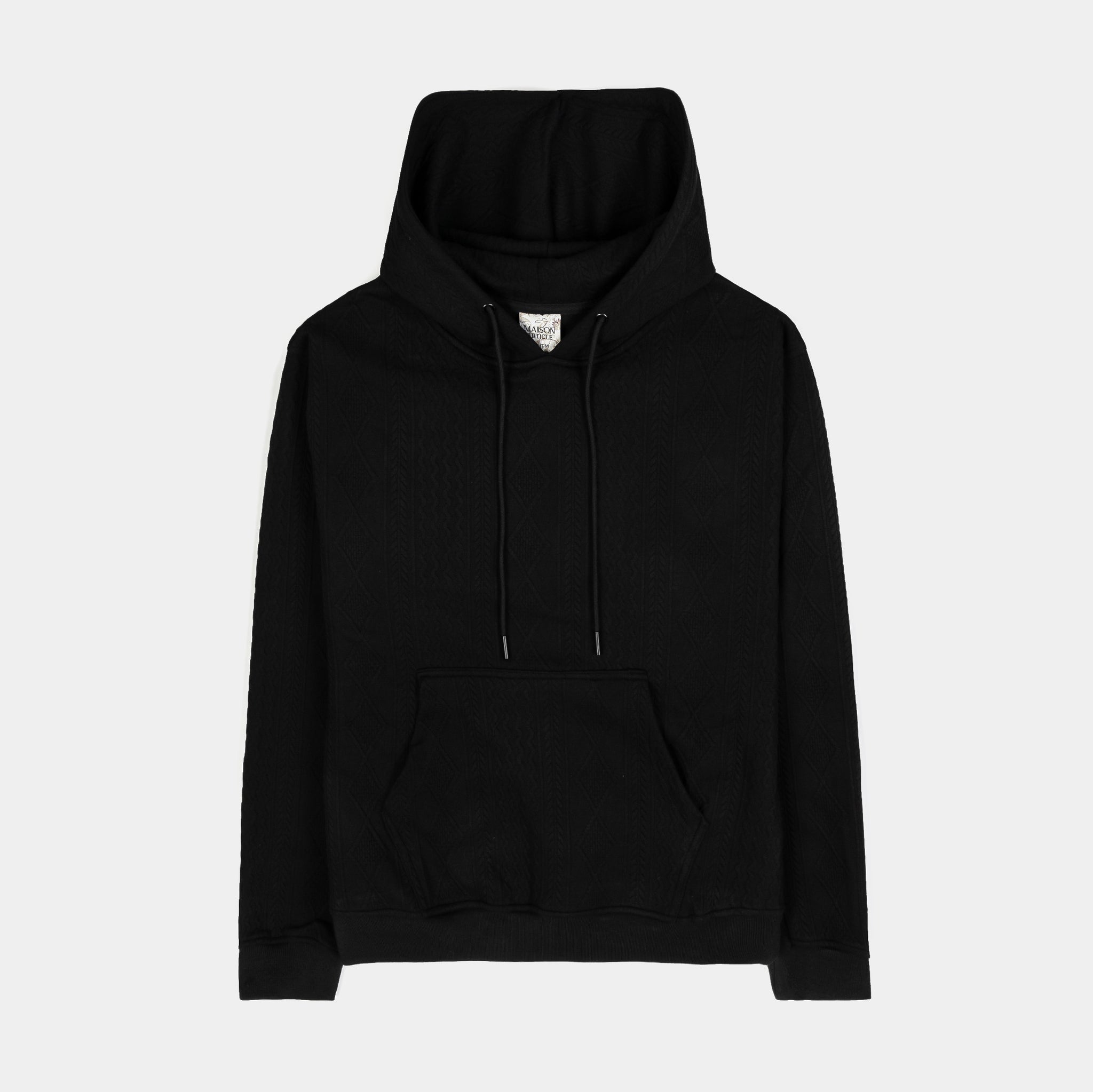 Fashion plain jacquard weave hoodie outlet