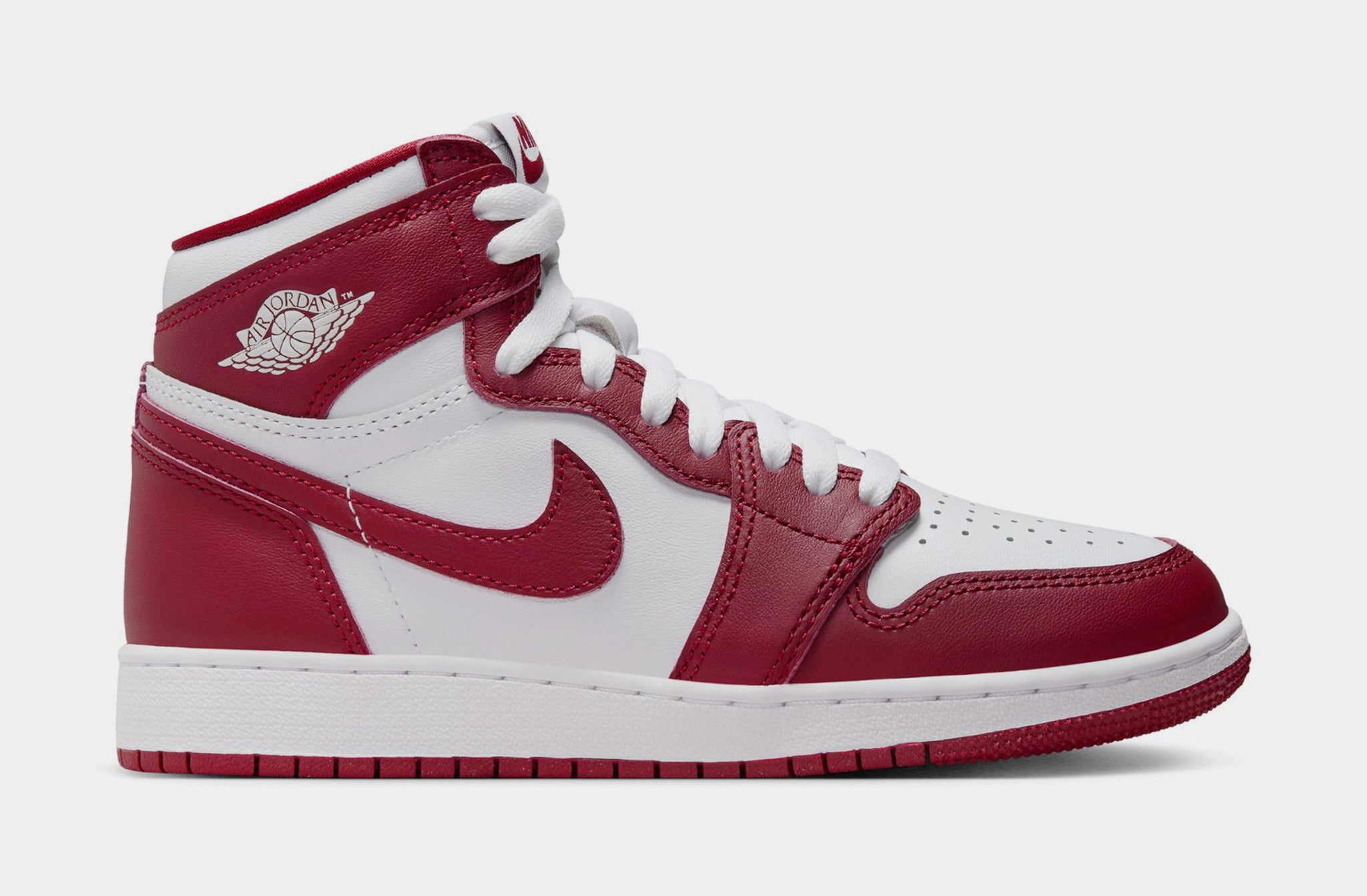 Air Jordan 1 Retro High OG Artisanal Red Grade School Lifestyle Shoes  (White/Team Red)