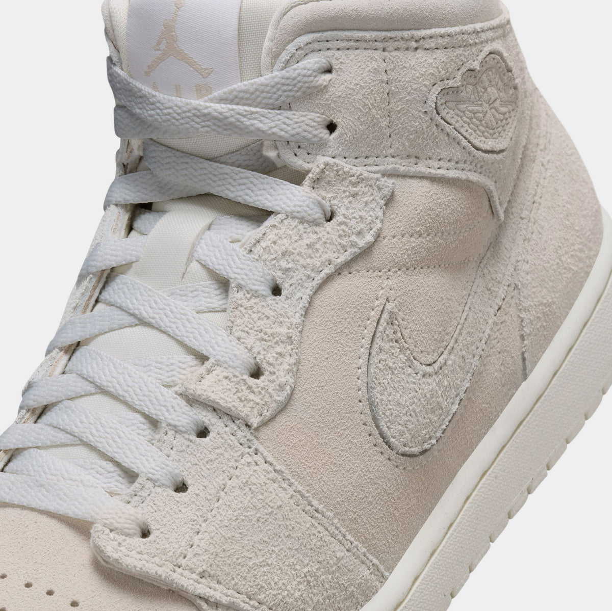 Jordan Air Jordan 1 Mid SE Craft Mens Lifestyle Shoes Pale Ivory Sail ...