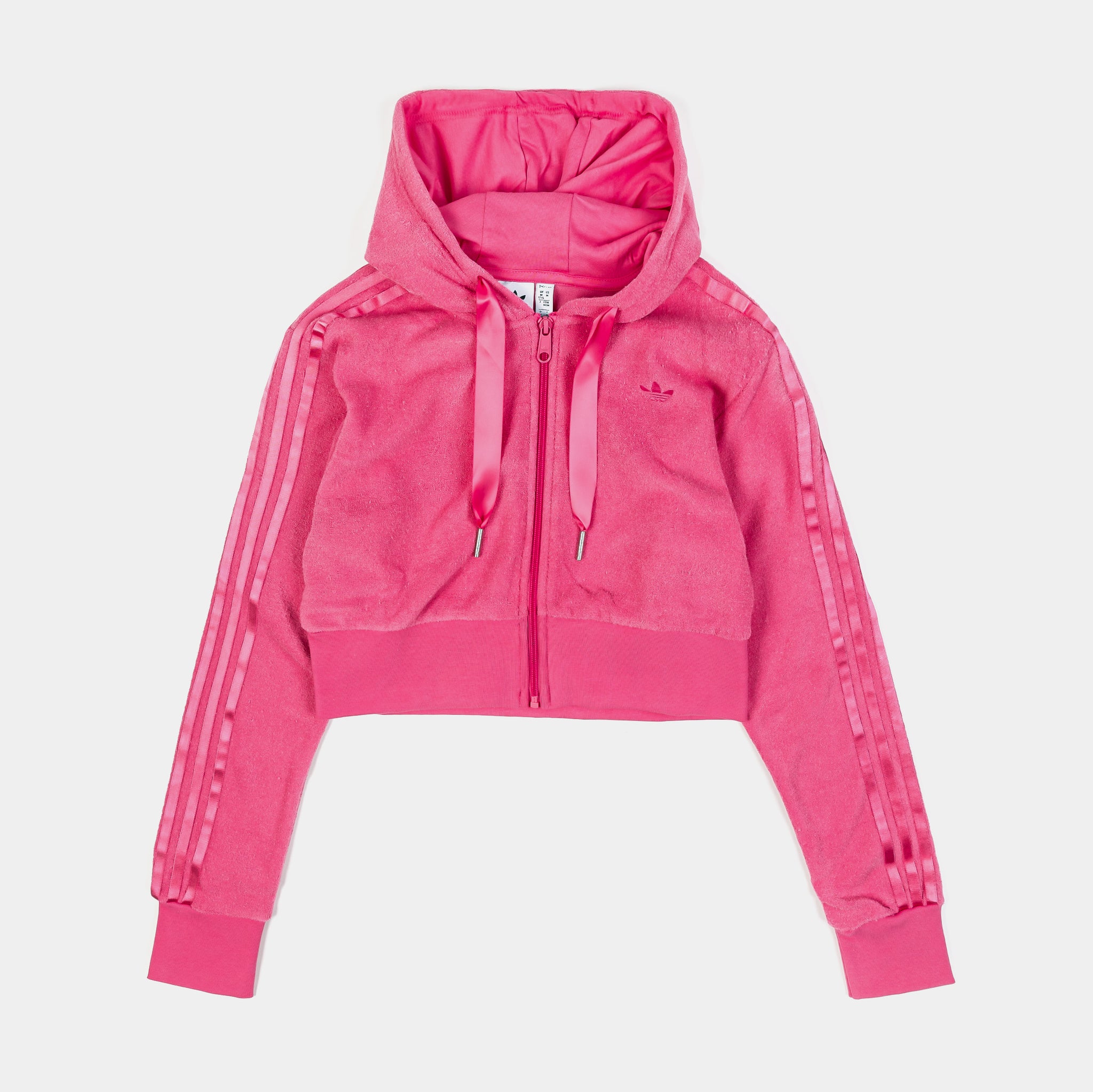 Teddy Fleece Zip Up Womens Hoodie Pink