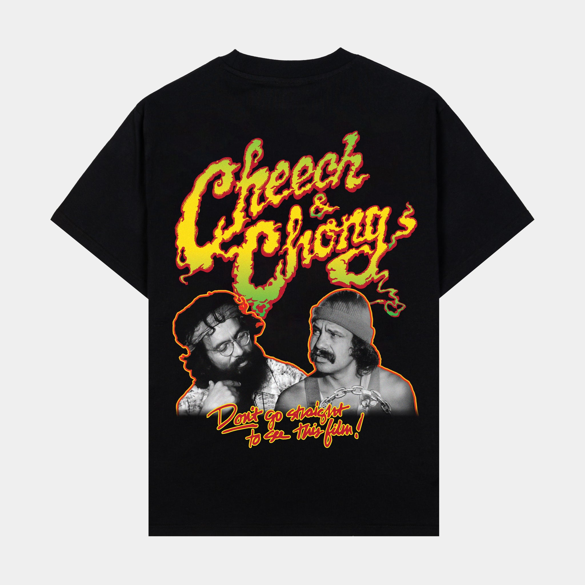 SP x Cheech and Chong's Up In Smoke Smoking Mens Short Sleeve Shirt (Yellow)
